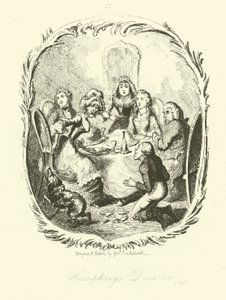 Illustration für Humphry Clinker von Tobias Smollett von after George Cruikshank