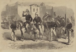 Der General und sein Stab am Moscheeposten vor Delhi von after George Francklin Atkinson