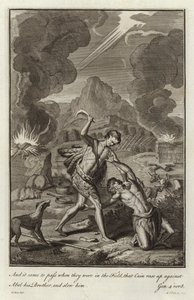 Kain erschlägt Abel von after Gerard Hoet