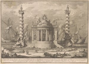 Die Prima Macchina für die Chinea von 1760: Der Tempel des Neptun