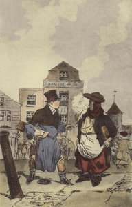 Metzger - Fischhändler von after Henri Bonaventure Monnier