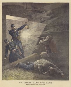 Eine Schießerei in einem Keller von after Henri Meyer