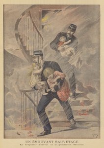 Eine rührende Rettung von after Henri Meyer