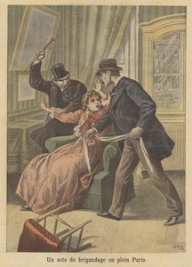 Ein Akt der Banditentätigkeit im Herzen von Paris von after Henri Meyer