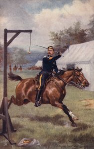 Soldat der 10. Husaren beim Zitronenschneide-Drill von after Henry A. Payne