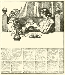 Sir Tristram sitzt mit Sir Launcelot von after Howard Pyle