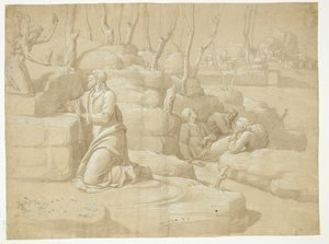 Jesus im Garten Gethsemane von after Jacopo da Empoli