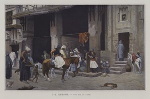 Eine Straße in Kairo von after Jean Leon Gerome
