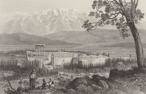 Libanon-Gebirge und Baalbek von after John Douglas Woodward