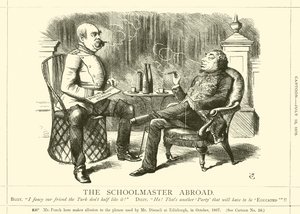 Der Schulmeister im Ausland von after John Tenniel