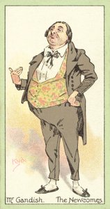 Mr Gandish, Die Newcomes (Chromolitho) von after Joseph Clayton Clarke