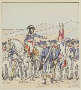 Bonaparte tadelt das 85. und das 39. der Division Vaubois auf dem Plateau von Rivoli von after Louis Charles Bombled
