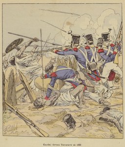 Kampf vor Tamatave im Jahr 1829 von after Louis Charles Bombled