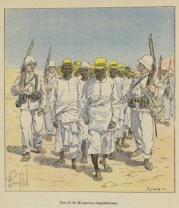 Konvoi von requirierten Madagassen von after Louis Charles Bombled