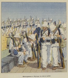 Einschiffung der Überreste des 200. in Majunga von after Louis Charles Bombled