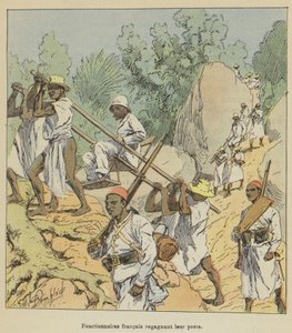 Französische Beamte kehren zu ihrem Posten zurück von after Louis Charles Bombled