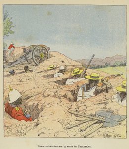 Verschanzte Hova auf der Straße nach Tananarive von after Louis Charles Bombled