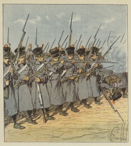 Die tapfere Jugend, die er kommandiert, ersetzt alles von after Louis Charles Bombled