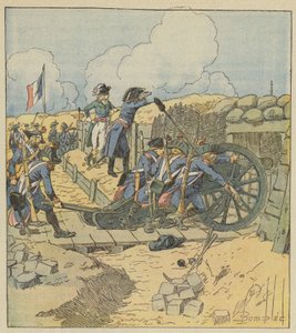 Der Artilleriekommandant war überall von after Louis Charles Bombled