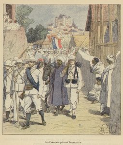 Die Franzosen verlassen Tananarive von after Louis Charles Bombled