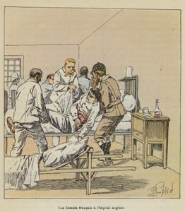 Die verletzten Franzosen im englischen Krankenhaus von after Louis Charles Bombled