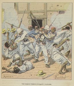 Die Sergeanten Delalbre und Argaud in Antsirabe von after Louis Charles Bombled