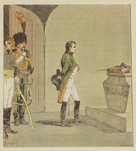 Napoleon am Grab von Friedrich dem Großen von after Louis Charles Bombled
