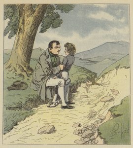 Napoleon und Tristan de Montholon von after Louis Charles Bombled