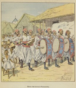 Nouba der Turcos in Tananarive von after Louis Charles Bombled