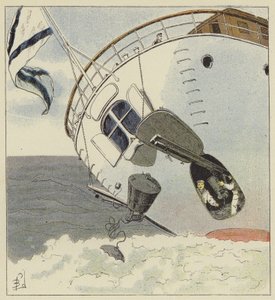 Verlegung von Unterwasserminen von after Louis Charles Bombled