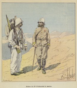 Soldaten des 13. Marineinfanterieregiments von after Louis Charles Bombled