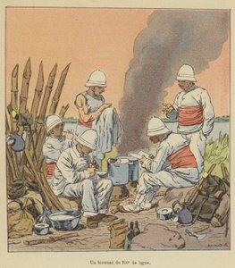 Ein Biwak des 200. Linienregiments von after Louis Charles Bombled