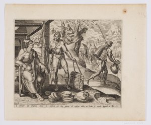 Jesse sendet David mit Geschenken zu seinen Brüdern von after Maarten van Heemskerck
