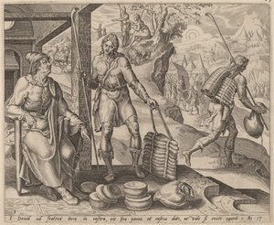 Jesse schickt David ins Lager von after Maerten van Heemskerck