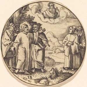 Christus mit drei seiner Apostel von after Master IB