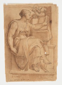 Erythräische Sibylle von der Decke der Sixtinischen Kapelle, nach Michelangelo