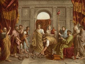 Das Schlangenwunder von after Nicolas Poussin