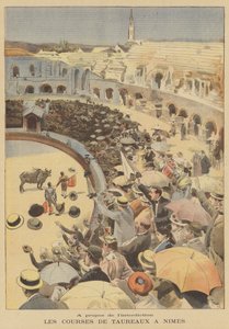 Stierkampf im römischen Amphitheater von Nîmes