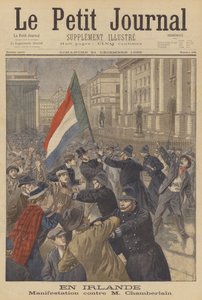 Demonstration in Irland gegen Joseph Chamberlain von after Oswaldo Tofani