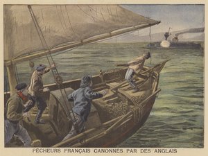 Französische Fischer von Briten beschossen von after Oswaldo Tofani
