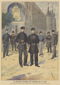 Neue Uniformen für die Polizei von after Oswaldo Tofani