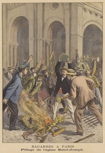 Unruhen in Paris von after Oswaldo Tofani