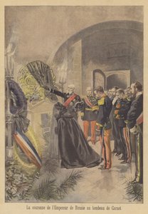 Kranz von Zar Nikolaus II. von Russland auf dem Grab von Präsident Carnot von Frankreich