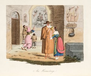 Die Einsiedelei von Capua, aus Italian Scenery, veröffentlicht 1806
