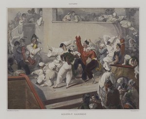Lass uns fröhlich gehen von after Pierre Gavarni