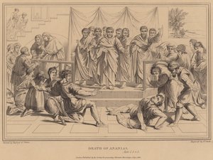 Tod des Ananias, Apostelgeschichte von after Raphael