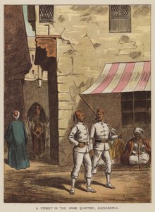 Eine Straße im arabischen Viertel von Alexandria