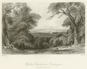 Windsor Castle von Bishopsgate, Surrey-Seite des Großen Parks