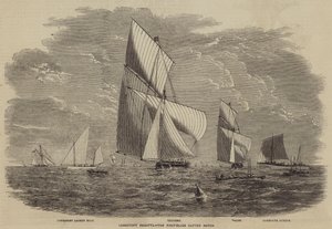 Lowestoft-Regatta, das Rennen der Erstklass-Kutter von after Thomas Harrington Wilson