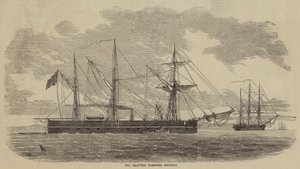 Die schwimmende Batterie Glatton von after Thomas Harrington Wilson